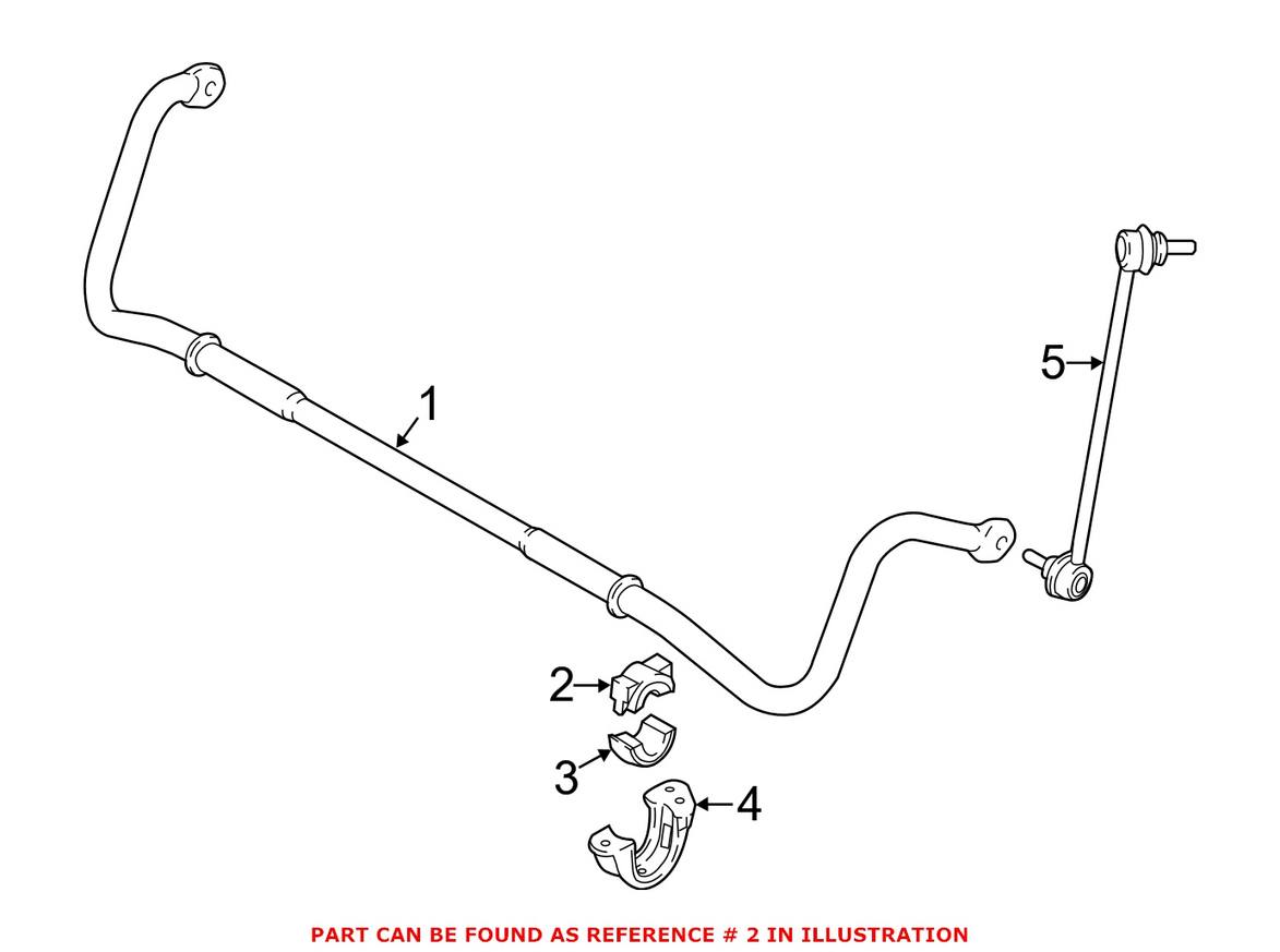 BMW Sway Bar Bushing - Front Upper 31352283968